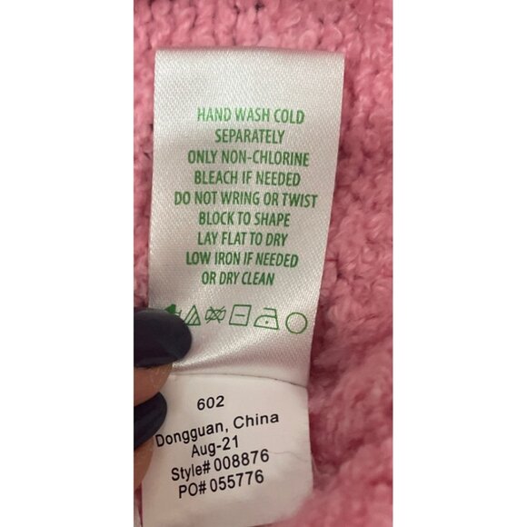 Lilly Pulitzer Mandevilla Baby Pink Barrymore Off-Shoulder Sweater S Stretch Coz - Picture 6 of 6